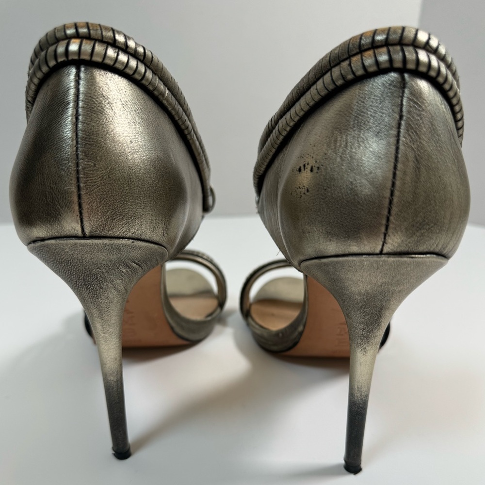L.A.M.B. LAMB Women's Karoline Strappy Stiletto Heels Gunmetal size 10 M Y2K - Picture 8 of 16